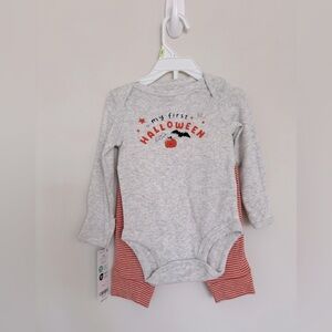 Carters My First Halloween 2 Piece Set Baby Size 0-3 Months